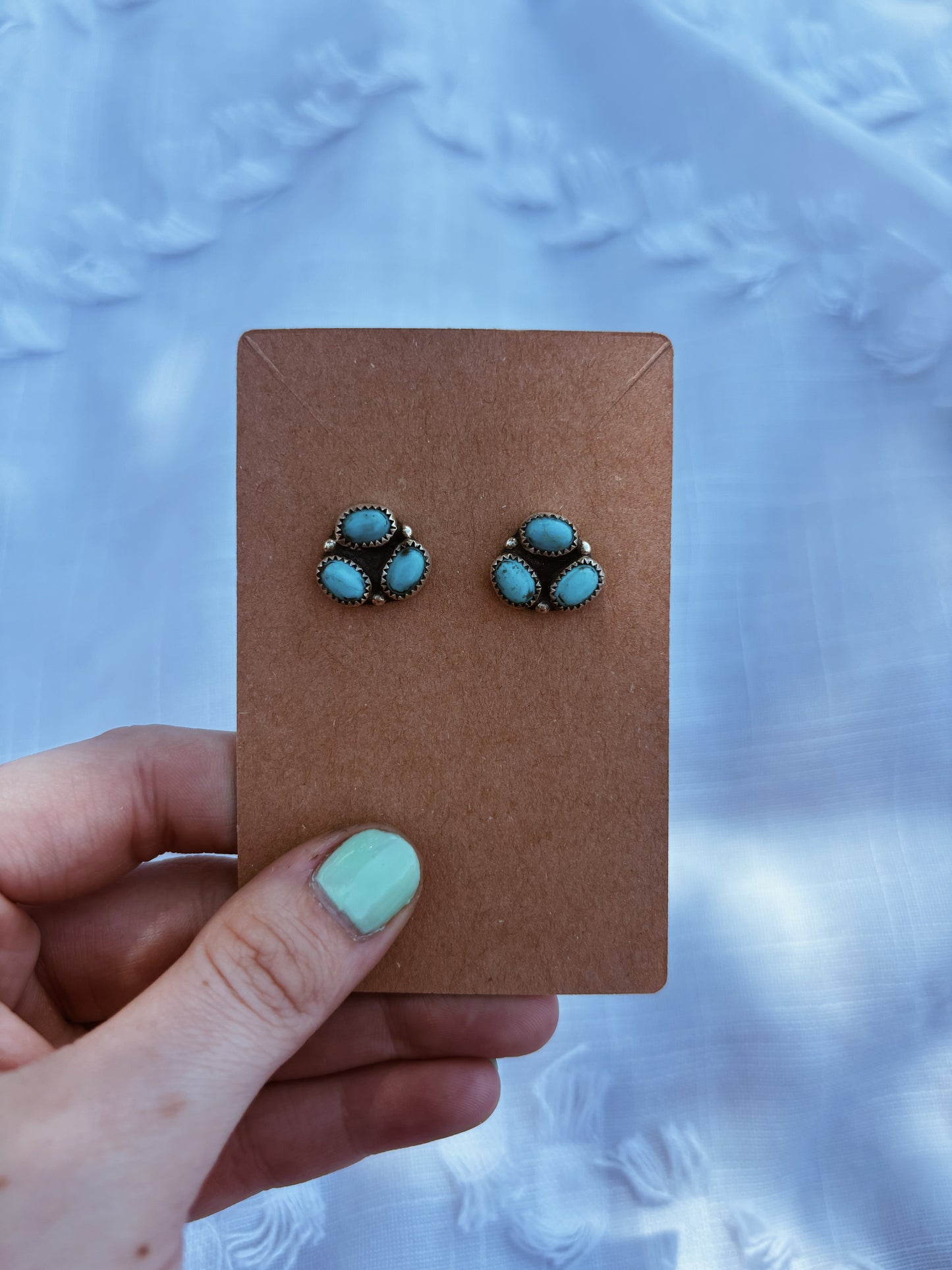 Blue Petal Earrings 2