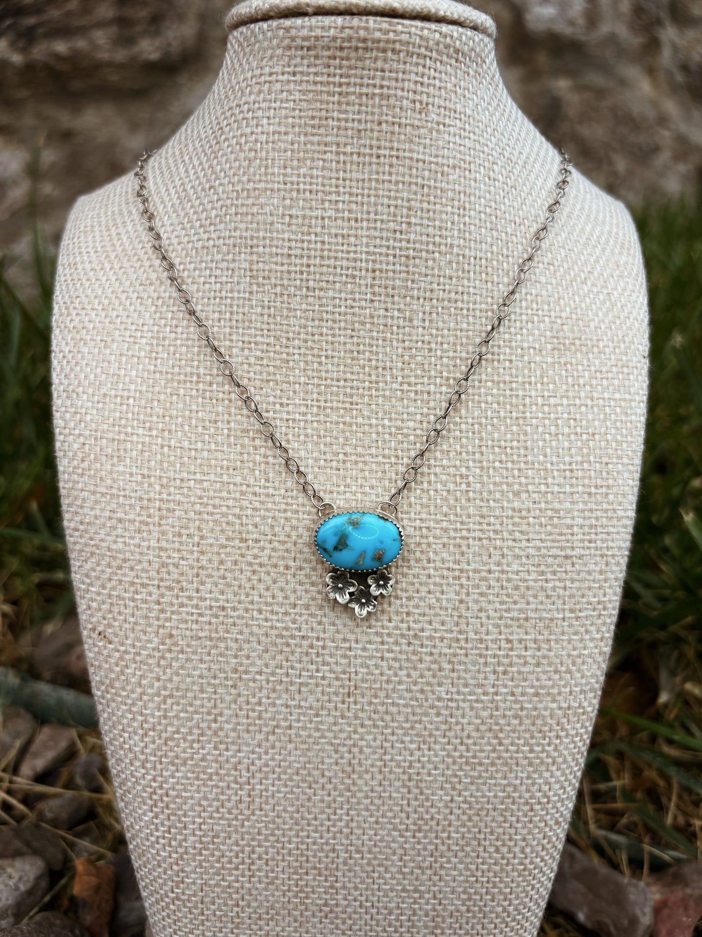 Cherry Blossom Blue Necklace