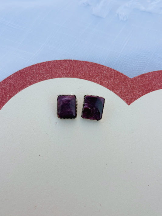 Purple Spiny Earrings