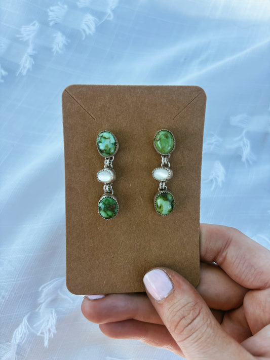 Ocean Pearl Dangle Earrings