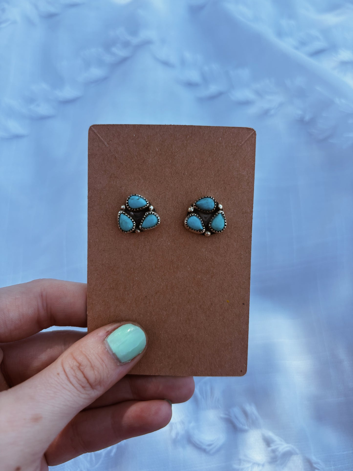 Blue Petal Earrings 1