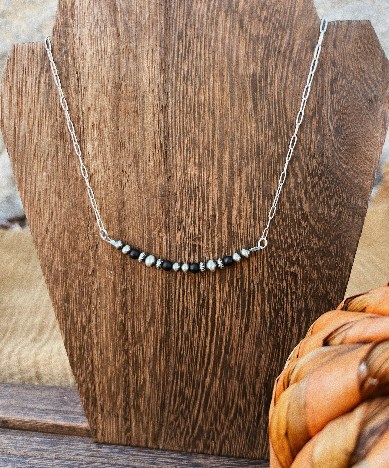 Black Onyx Chain Necklace